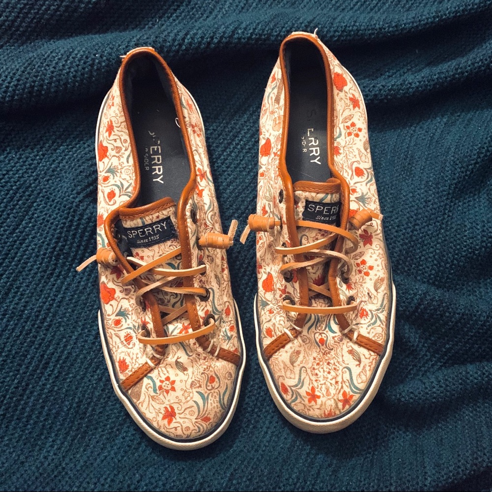 sperry topsider paisley floral crest sneakers